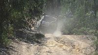 28-Panda creates dust after negotiating some bad ruts on Mt Stawell Track